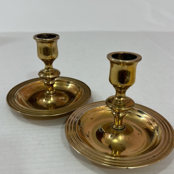 Vintage Brass Candle Stick Holder Made in India - Picture 1 of 15